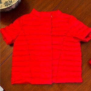 J McLaughlin Short Sleeve Puffer Red